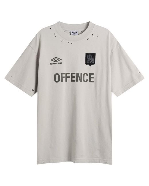 Umbro by Slam Jam Gray Offence Defence T-Shirt for men