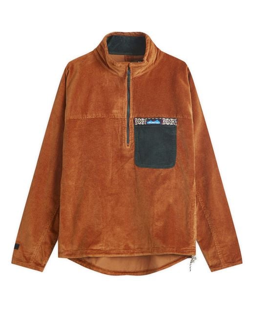 Kavu Brown Corduroy Throwshirt Flex for men