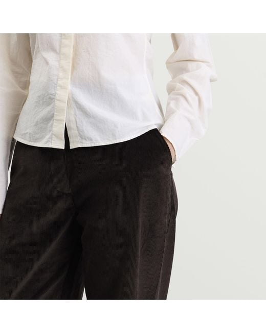 Studio Nicholson Black Grange Relaxed Curved Leg Pant