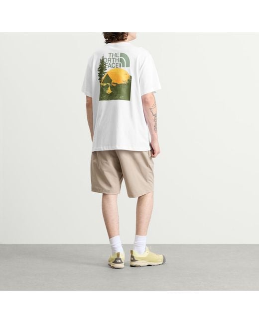 The North Face White Pitch A Tent Relaxed T-Shirt for men