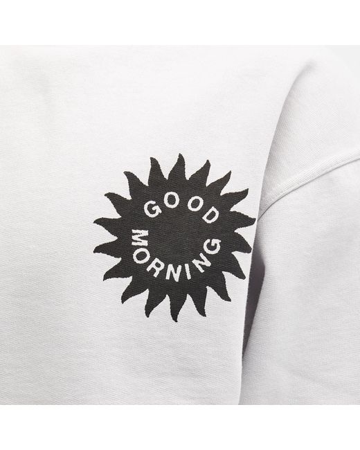 Good Morning Tapes White Sun Logo Hoody for men
