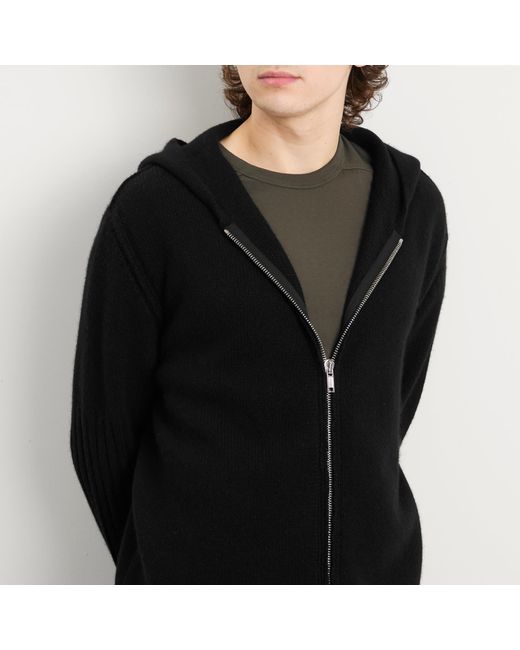 Rick Owens Black Knit Zip Through for men
