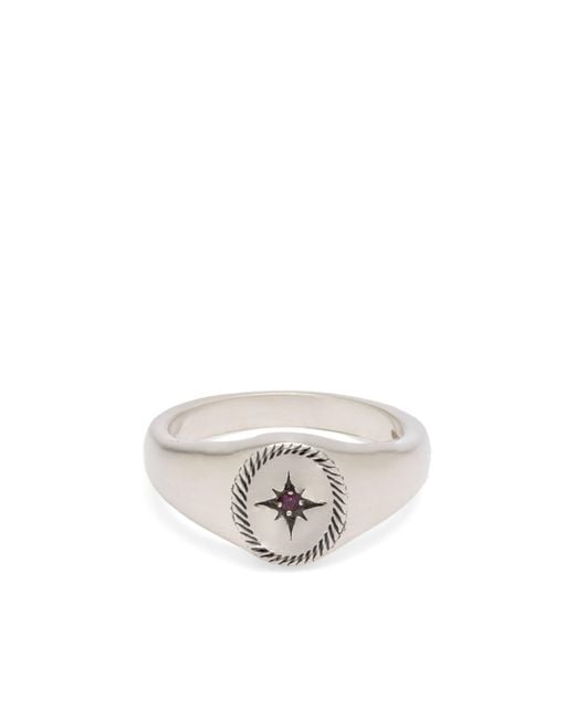 Serge Denimes White Orb Envy Ring for men