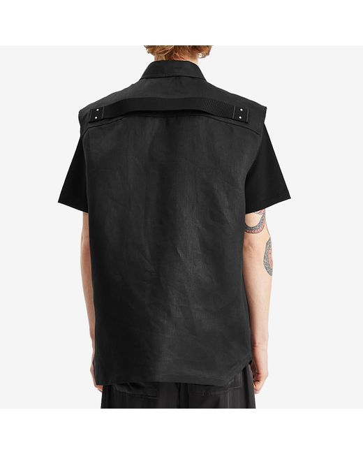 Rick Owens Black Twill Jumbo Outershirt for men