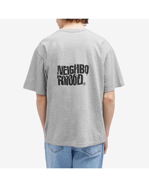 Neighborhood Gray 28 Printed T-Shirt for men