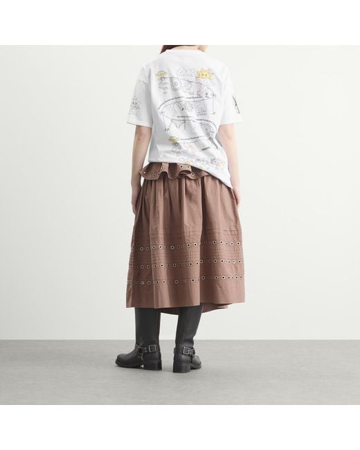 Damson Madder White Sundried Washing Line Boyfriend T-Shirt