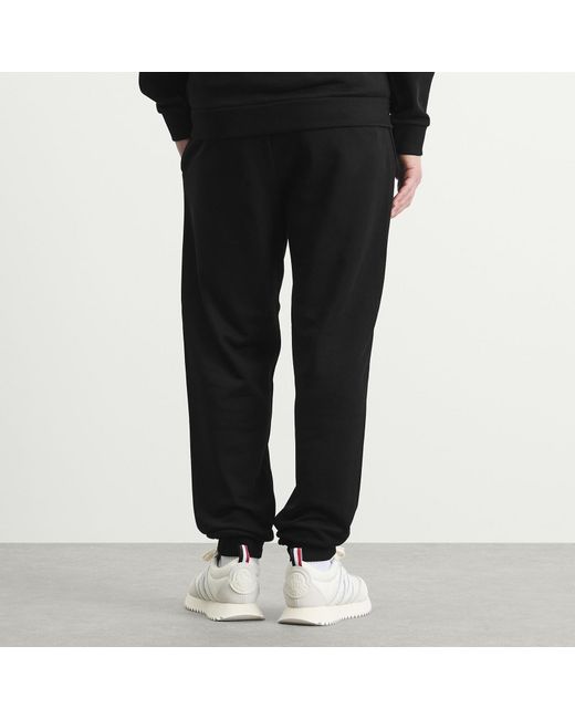 Moncler Black Stripe Logo Sweatpants for men