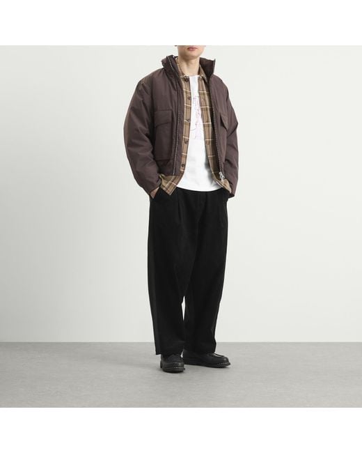 Norse Projects Brown Hjalmer Heavy Twill Check Overshirt for men