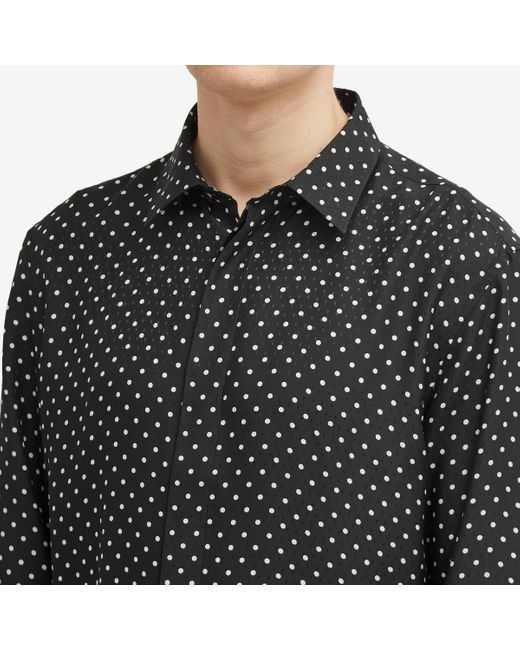 Saint Laurent Black Polka Dot Shirt for men