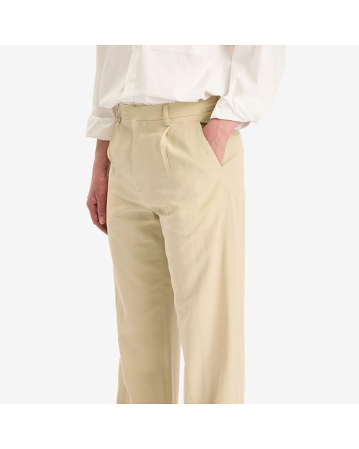 Auralee Natural Light Cotton Wool Viyella Slacks for men