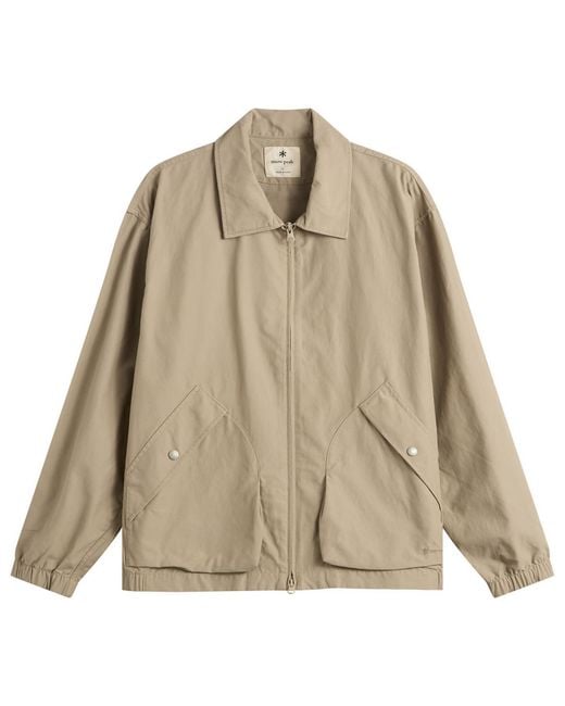 Snow Peak Natural Light Dobby Cloth Harrington Jacket for men