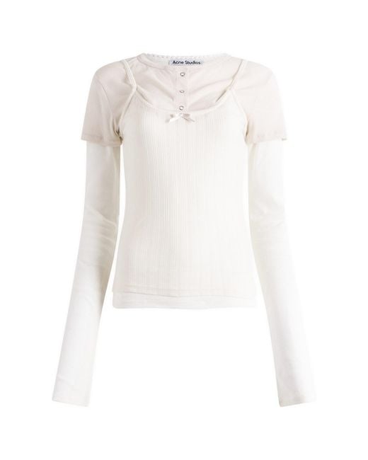 Acne White Ersilia Top