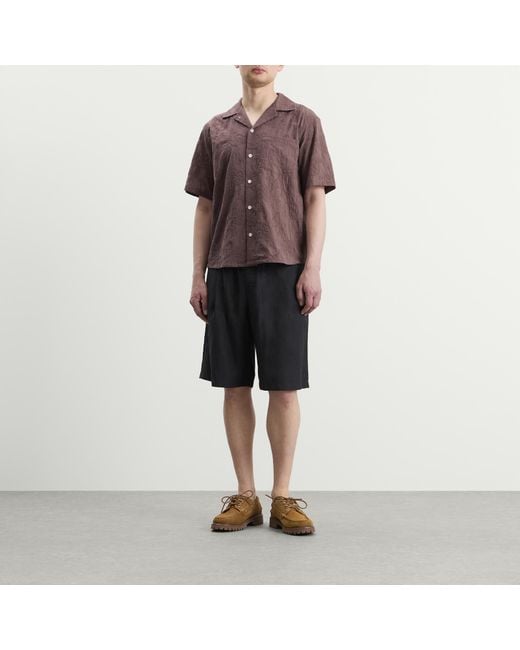 Corridor NYC Brown Paisley Embroidery Ss for men