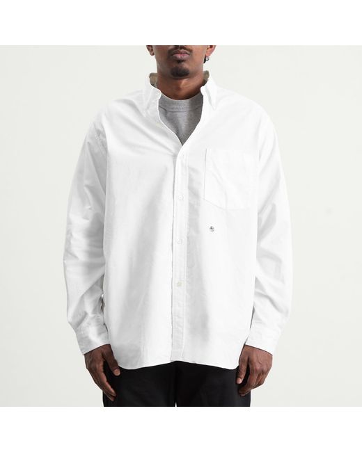 Nanamica White Button Down Wind Shirt for men