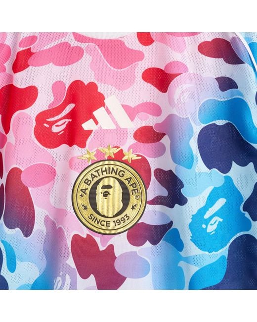 adidas X Bape Jersey in Blue for Men | Lyst