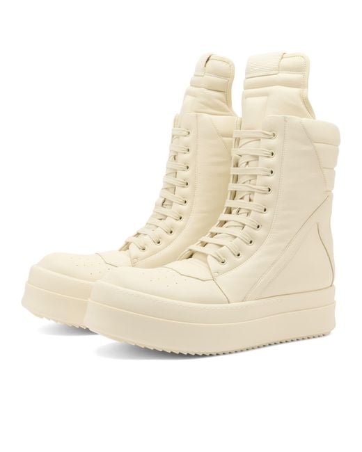 Rick Owens Natural Mega Geobasket Sneakers for men