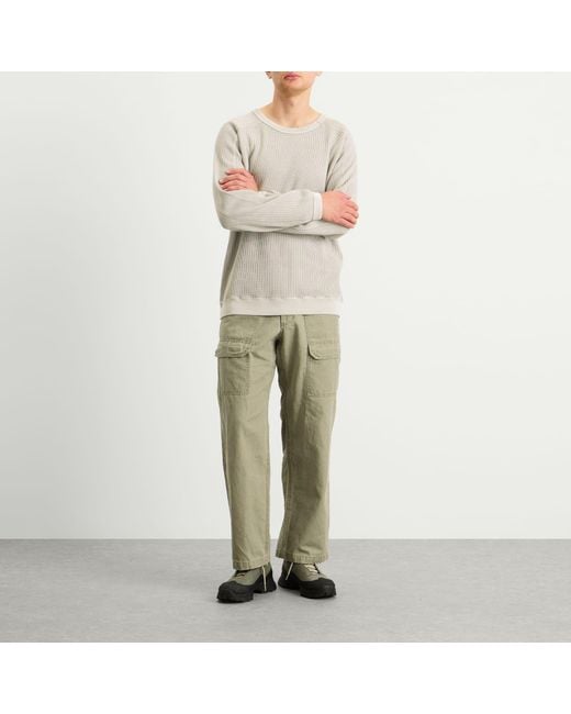 Gramicci Gray Waffle Crew Sweater