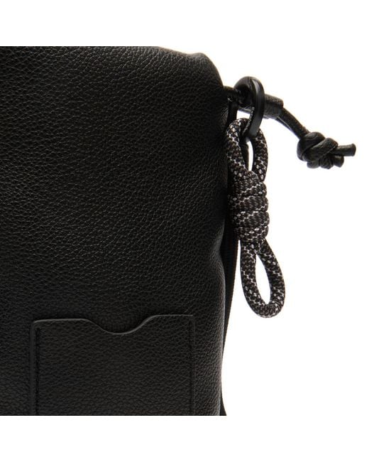 F/CE Black Tech Leather Map Pochette Bag