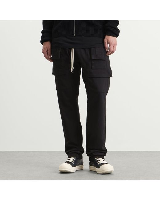 Rick Owens Black Creatch Cargo Trousers for men