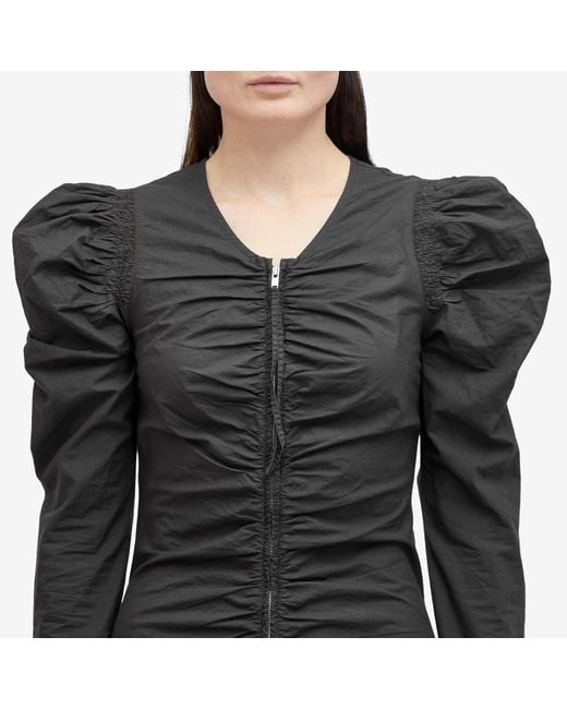 Isabel Marant Black Briali Shirred Mini Dress