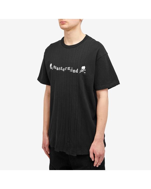 John Elliott Black X Mastermind Japan Shredded T-Shirt for men