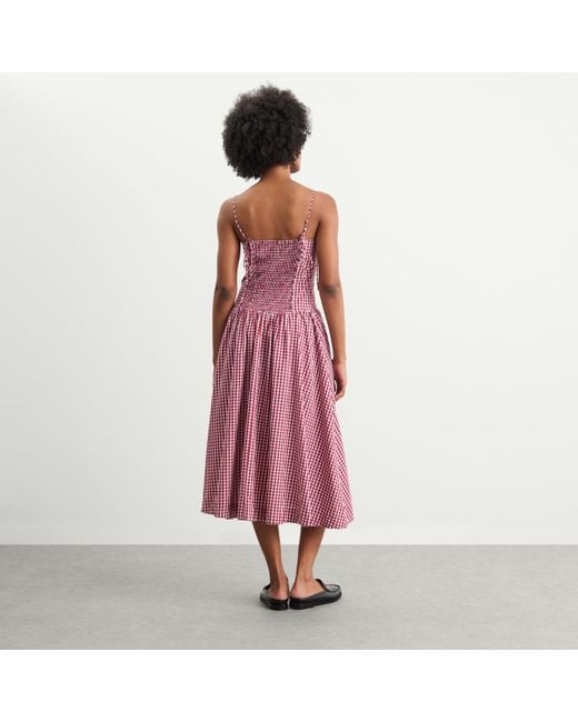 knee length dresses for ladies Damson Madder Faith Midi Dress