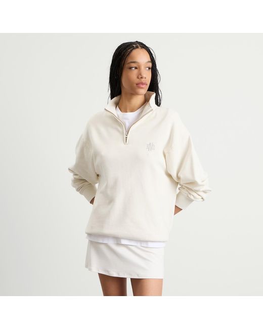 END. White Slice Half Zip Sweat