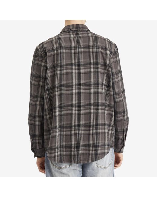 Ksubi Gray Snakebite Check Overshirt for men