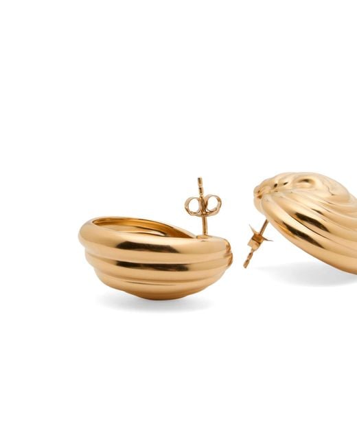 Missoma Metallic Shell Dome Oversized Stud Earrings