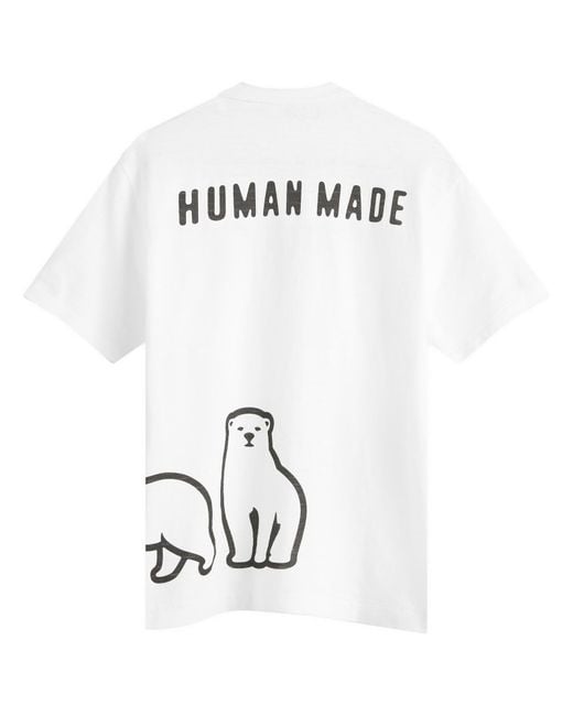 Human Made White Side Polar Bear T-Shirt for men