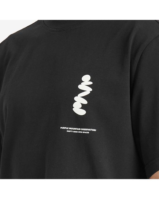 Purple Mountain Observatory Black Boulder T-Shirt for men