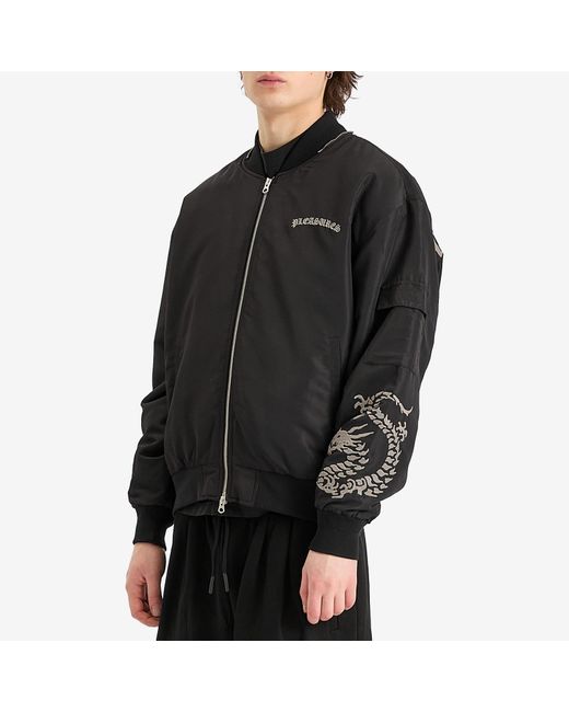 Pleasures Black Dragon Bomber Jacket for men