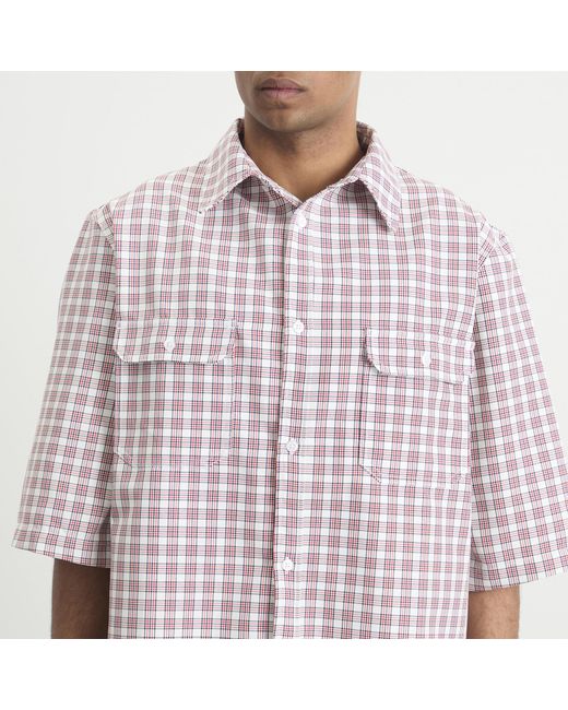 Willy Chavarria Brown Check Corcoran Shirt for men