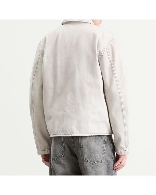 Acne White Bow Denim Chore Jacket for men