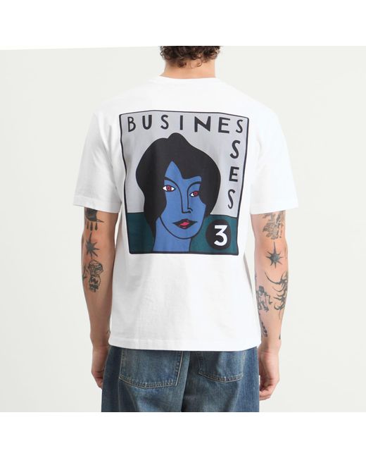 by Parra White Nothing Please T-Shirt for men