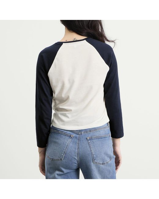 GOOD AMERICAN Blue Raglan T-Shirt