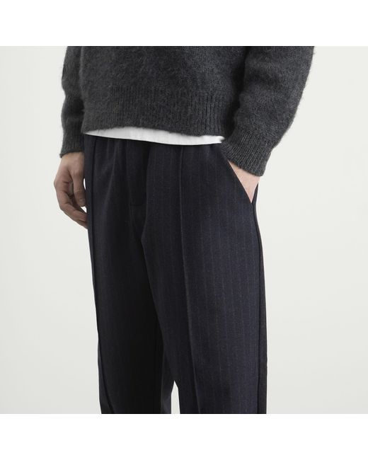 Folk Blue Pintuck Trouser for men