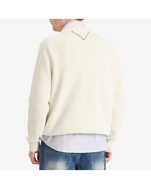 Tommy Hilfiger White Gi Sailing Crewneck Knit Sweater for men