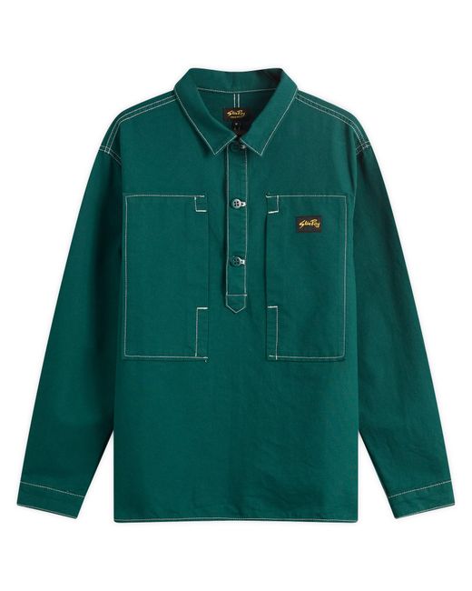 Stan Ray Green Painters Pop Over Shirt for men