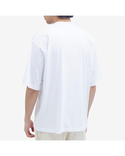 Marni White Boquet Logo T-Shirt for men