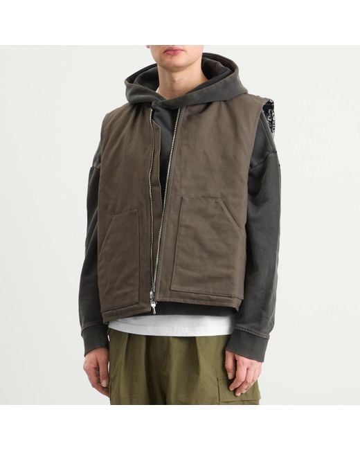 Nomarythm Textile Brown Reversible Work Vest for men