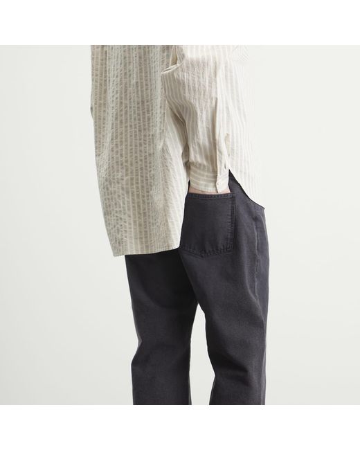 mfpen Gray Washed Canvas Modified Jeans for men