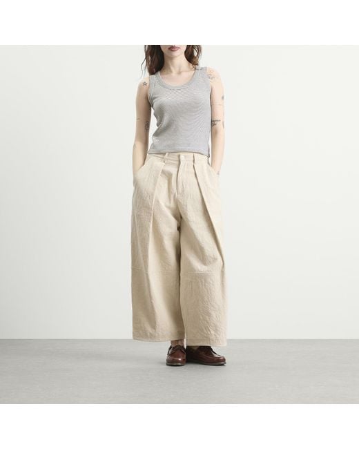 YMC Natural Deadbeat Linen Trousers
