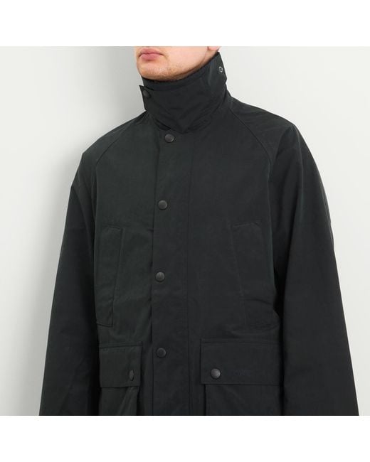 Barbour Black Os Peached Bedale Casual Jacket for men