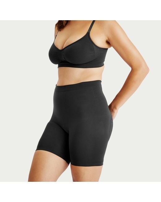 Skims Gray Seamless Sculpt Mid Thigh Short