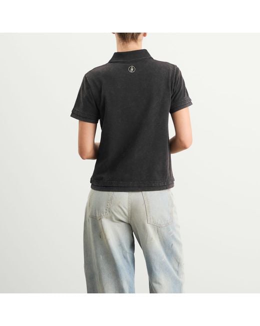 J.W. Anderson Black Layered Short Sleeve Polo Top