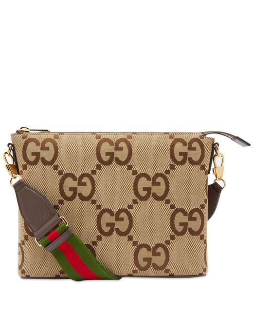 Gucci Natural Tonal Jumbo Gg Small Messanger Bag for men