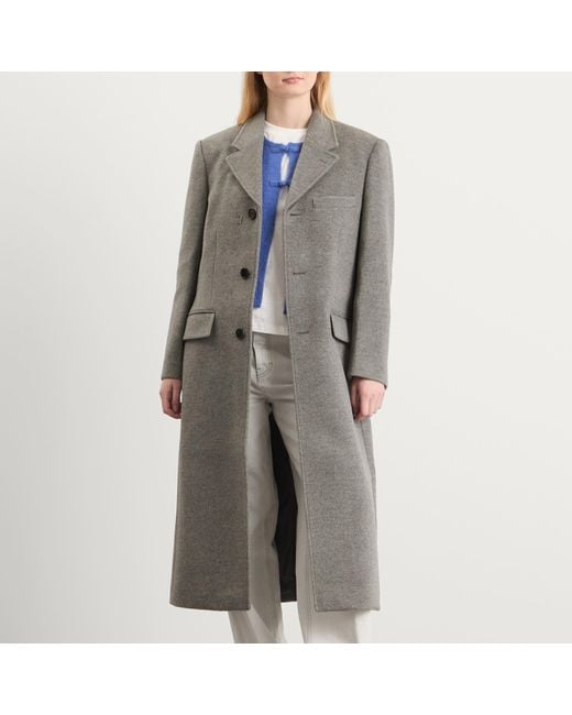 DUNST Gray Wool Cashmere Mix Coat