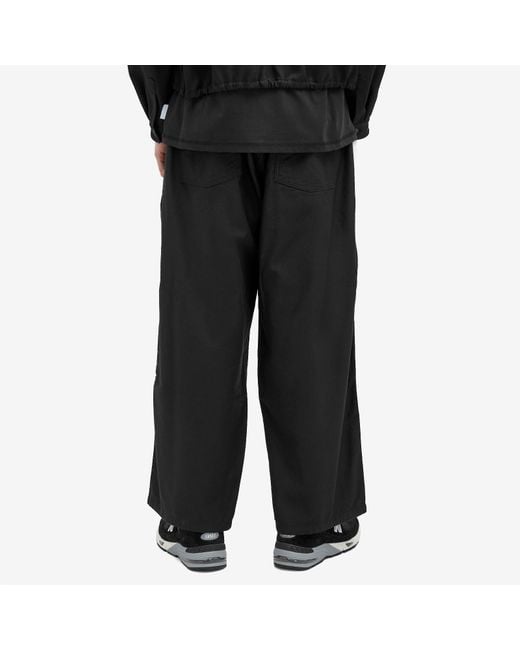 Neighborhood Black Wide Baker Trousers for men