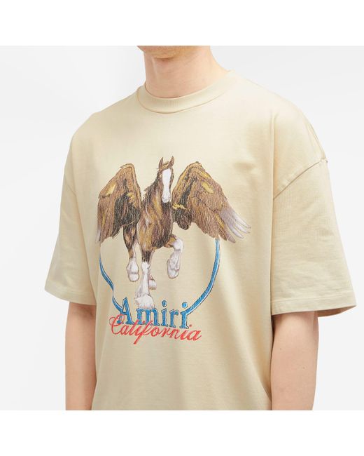 Amiri Natural Vintage Wash Pegasus T-Shirt for men